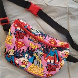 Handmade DC comic super hero fannypack/ waist bag/ cross-over bag